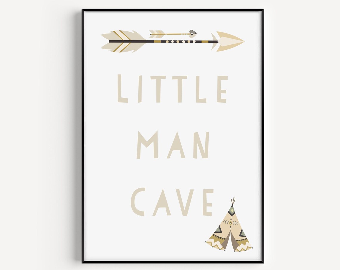 Neutral Nursery Print - Boys Boho Room Art Print