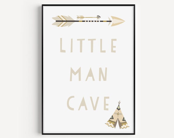 Neutral Nursery Print - Boys Boho Room Art Print
