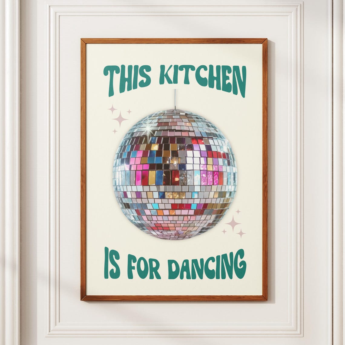 Kitchen Disco Ball Print, Funky Retro Art Print - Image 4