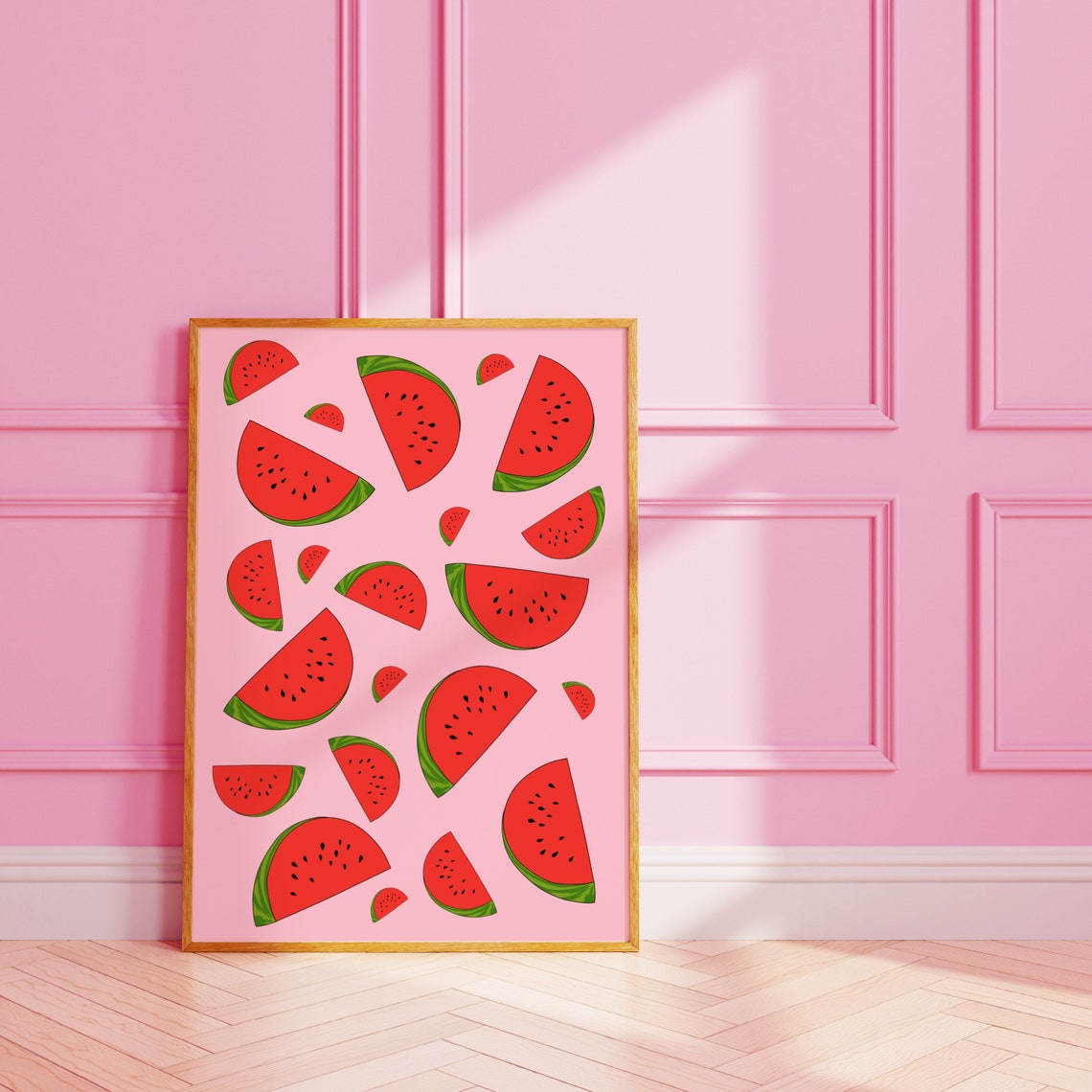 Watermelon Pattern Wall Print Cute Fruit Art A3 A4 8x10 A5 5x7