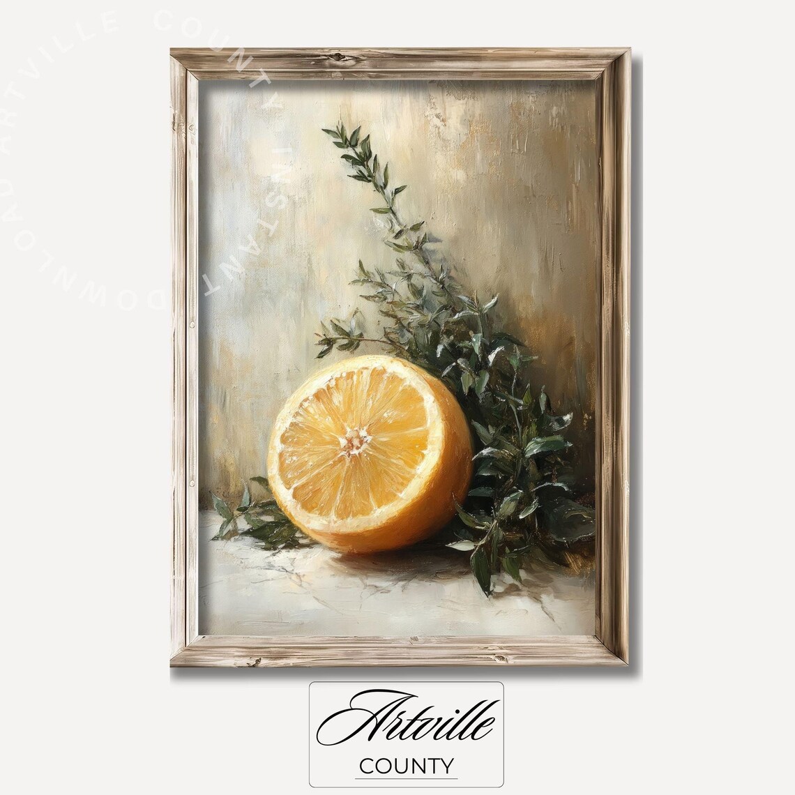 Vintage Lemon Still Life Art Print, Country Kitchen Decor