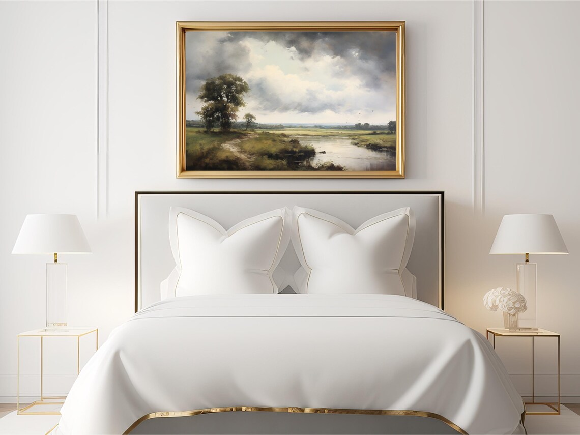 Vintage Country Landscape, Rustic Farmhouse Art Print - Image 2