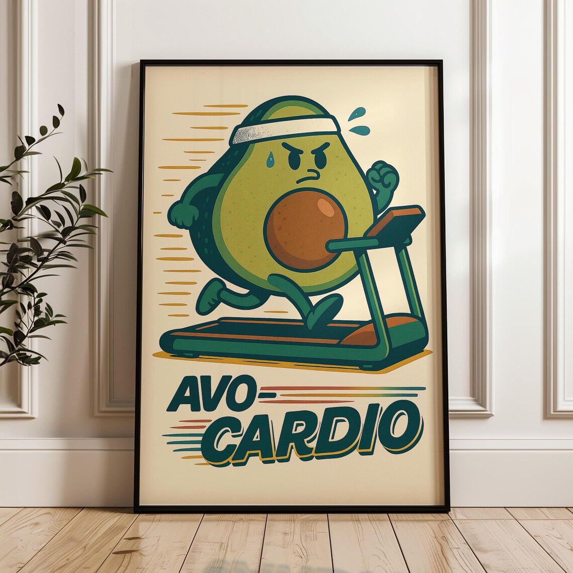 Funny Avocado Avocardio Gym Poster Print