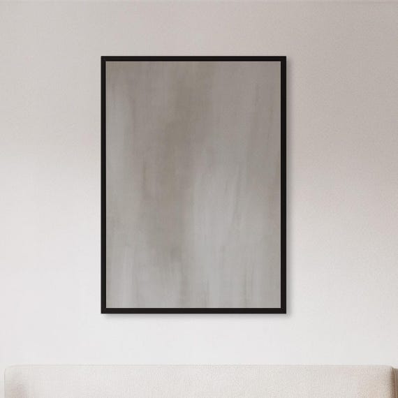 Framed Minimal Concrete Texture Wall Art Print Modern Gray Abstract Poster Neutral Zen Decor Gift For Office Bedroom Or Scandinavian Home