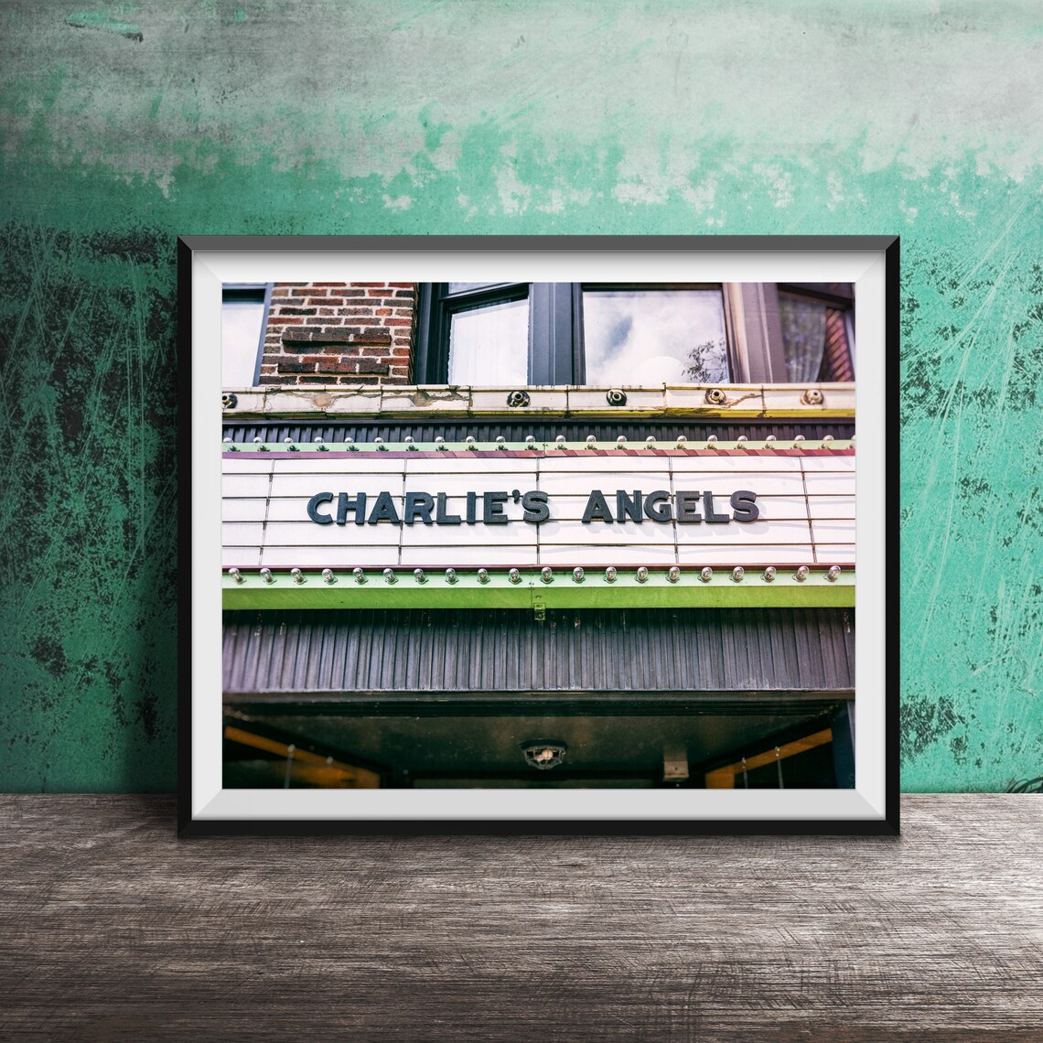 Charlie's Angels Theater Marquee Vintage Movie Sign Photo Poster