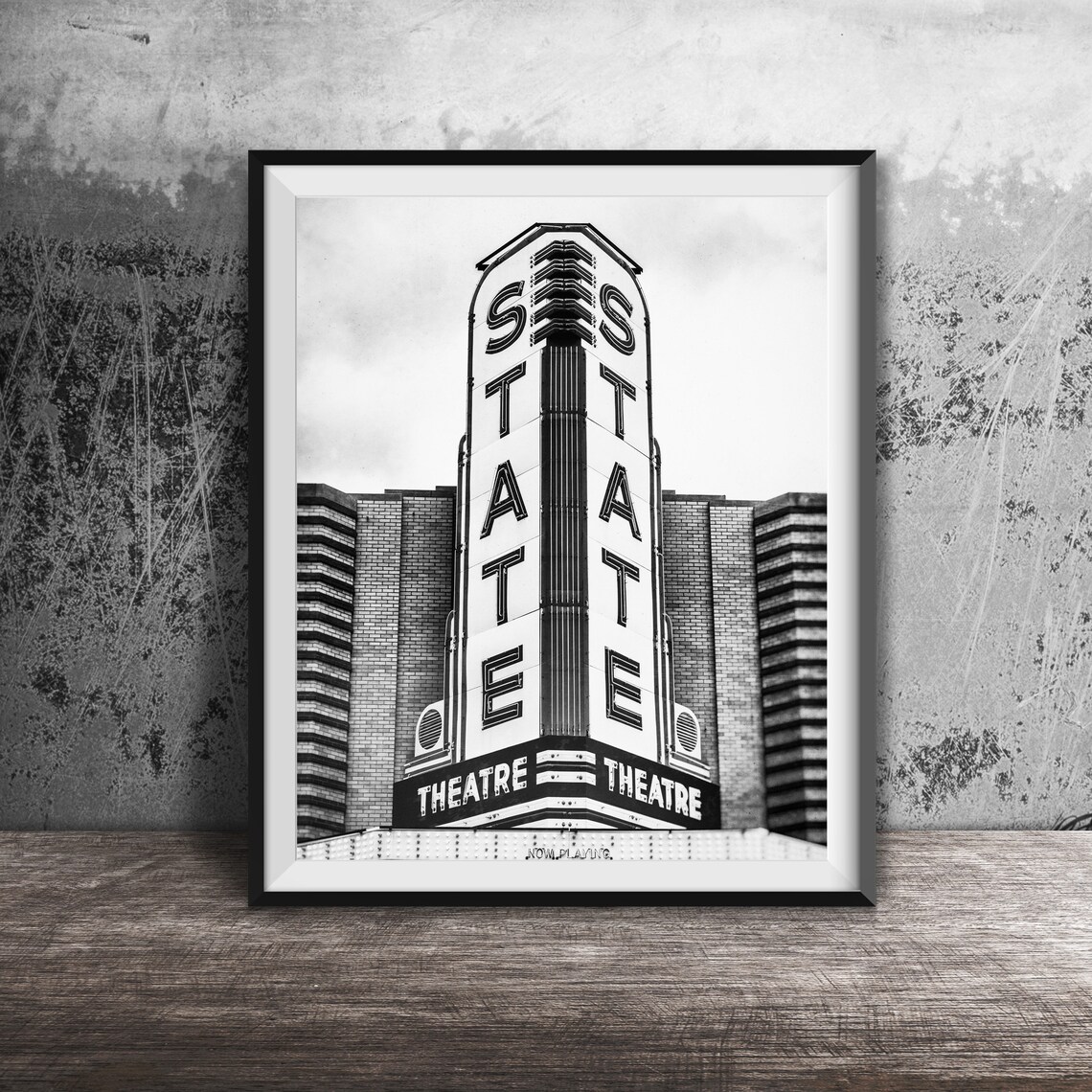 State Theatre Art Deco Tower Marquee Vintage Photography Poster - Image 2