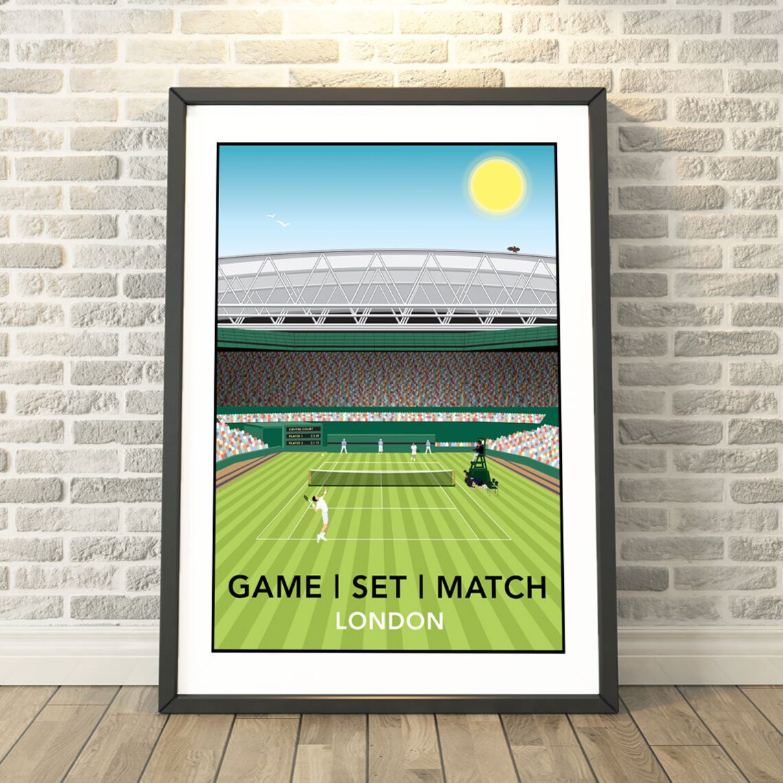 Game Set Match London Tennis Travel Poster