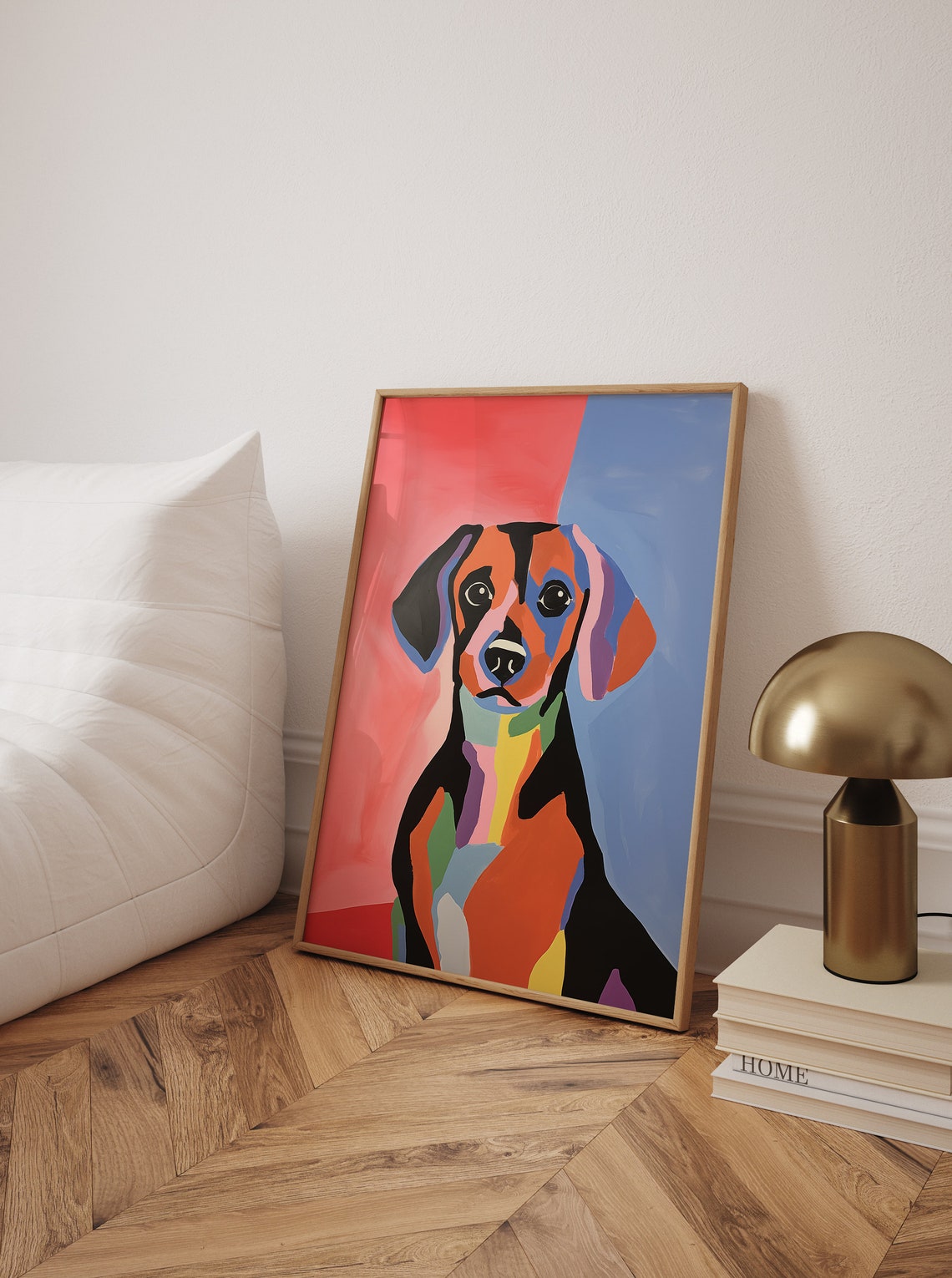 Minimalist Dog Art Henri Matisse Style Dog Portrait Painting Pet Wall Art Colorful Dog Wall Art Gifts For Dog Lovers File - Image 2