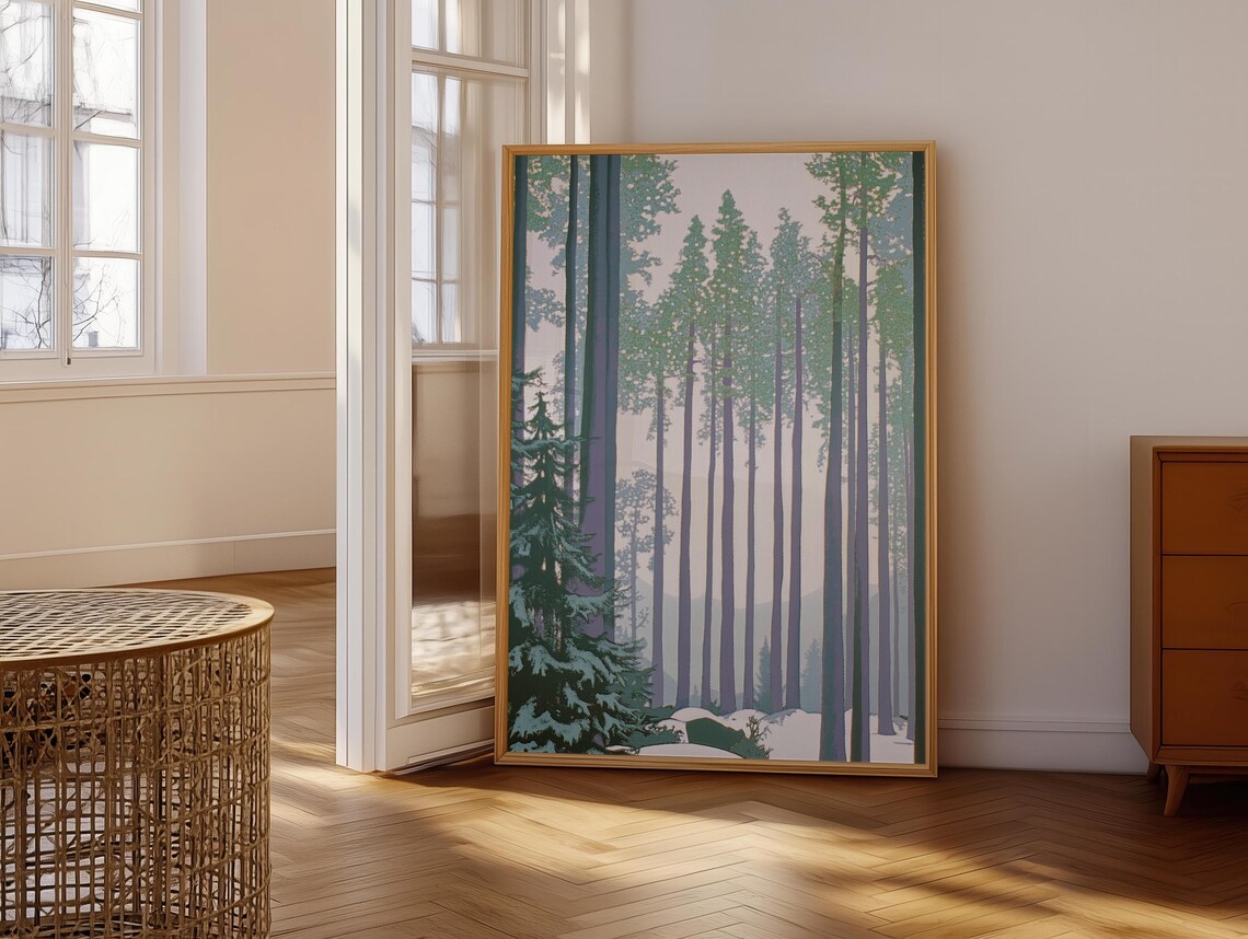 Rugged Pine Tree Wall Hanging Masculine Wall Art Art Alpha Male Guy Apartment Decor Over Bed Wall Art - Image 7