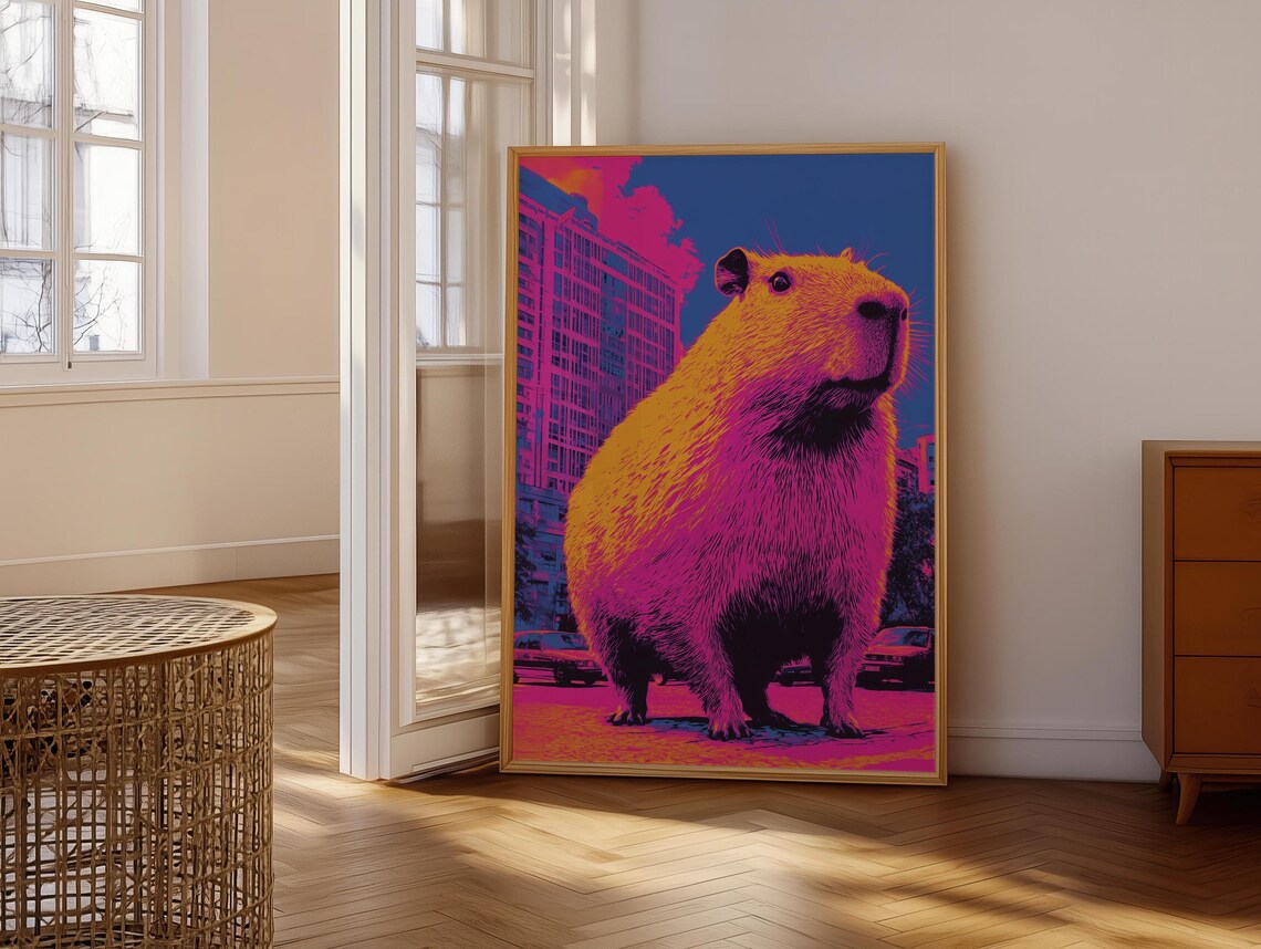 Capybara Cute Animal Nursery Wildlife Art Print - Image 6
