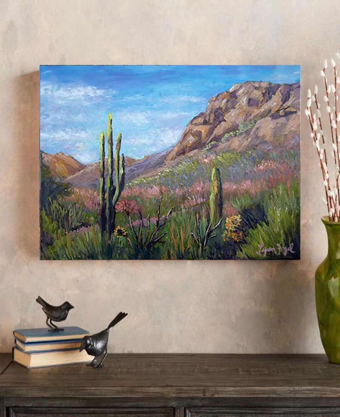 Sonoran Desert Saguaro Cactus Landscape Art Print - Image 5