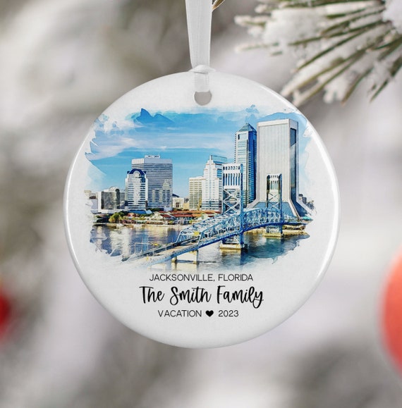 Jacksonville Florida Watercolor Travel Souvenir Art Print