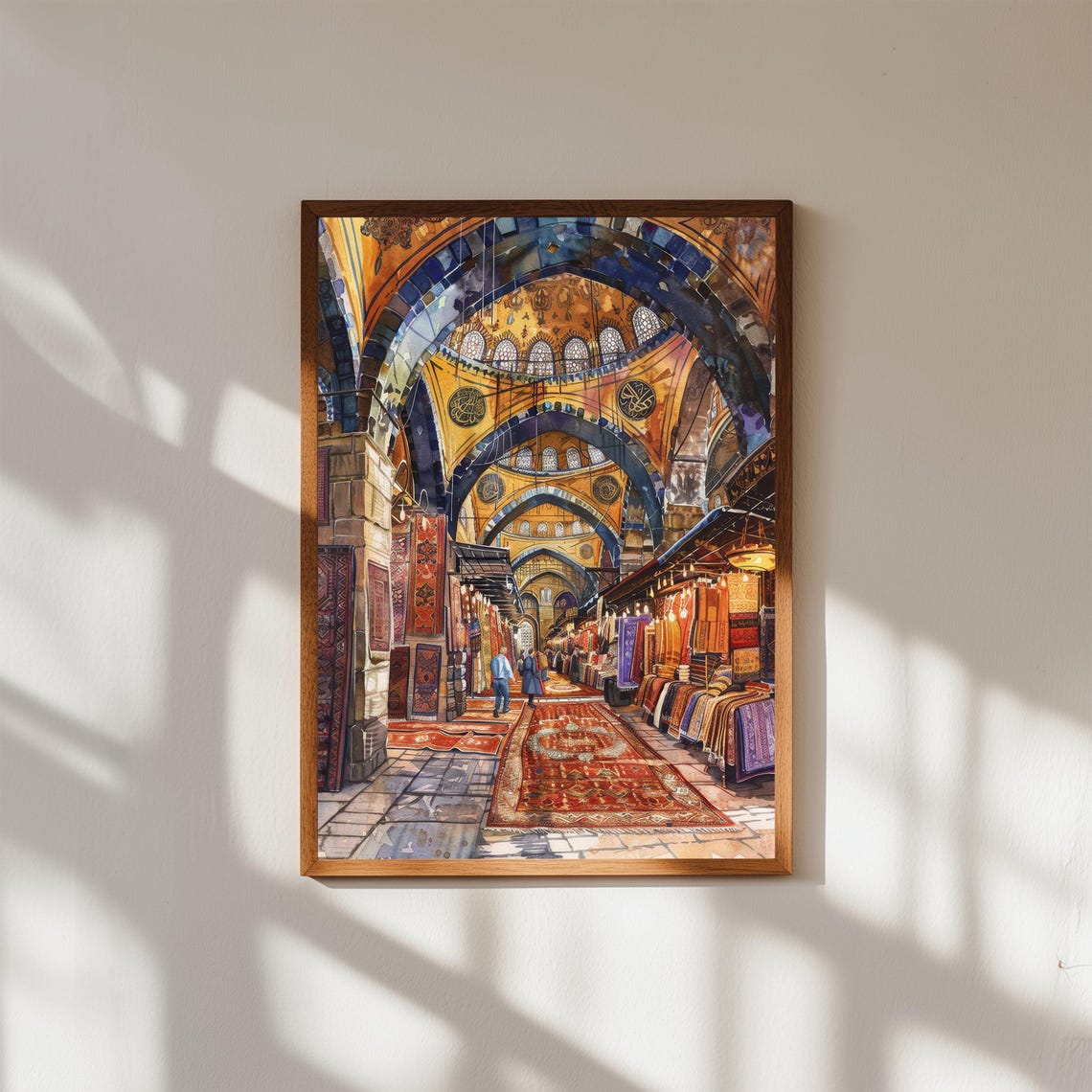 Grand Bazaar Istanbul Market Hall Arched Interior Colorful Poster