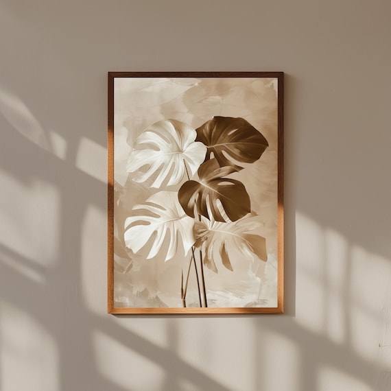 Abstract Botanical Print Modern Floral Fine Art Decor