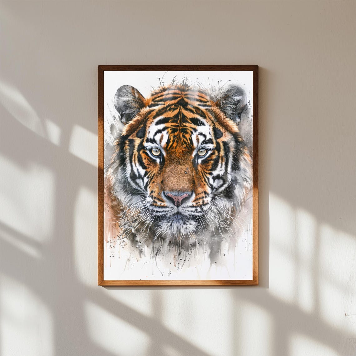 Tiger Illustration Art Print Bold Wildlife Home Decor