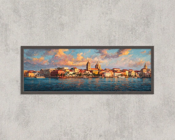 Cartagena Sunset Panorama Mediterranean Seaside Cityscape Poster