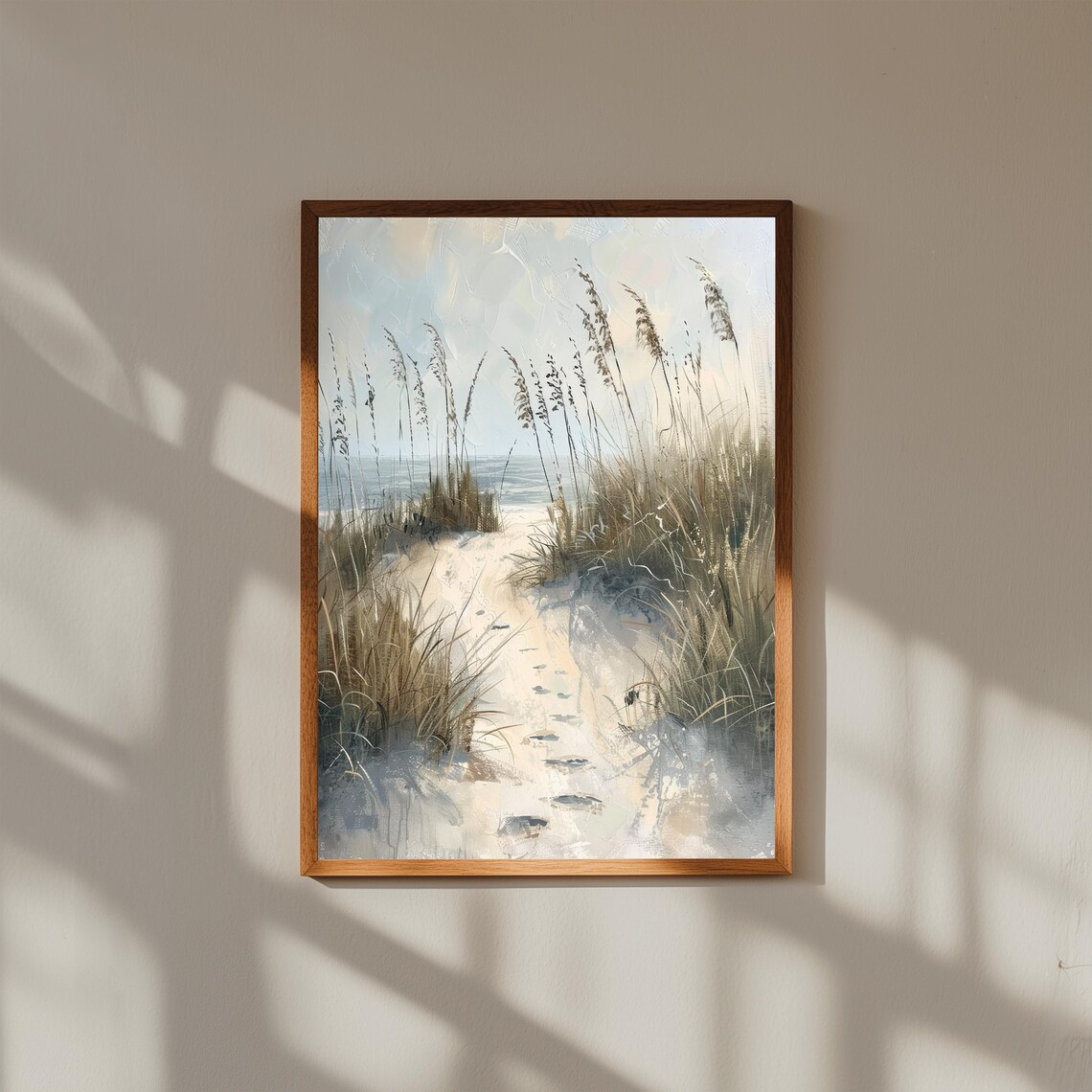 Coastal Dune Path Art Print, Sandy Beach Decor