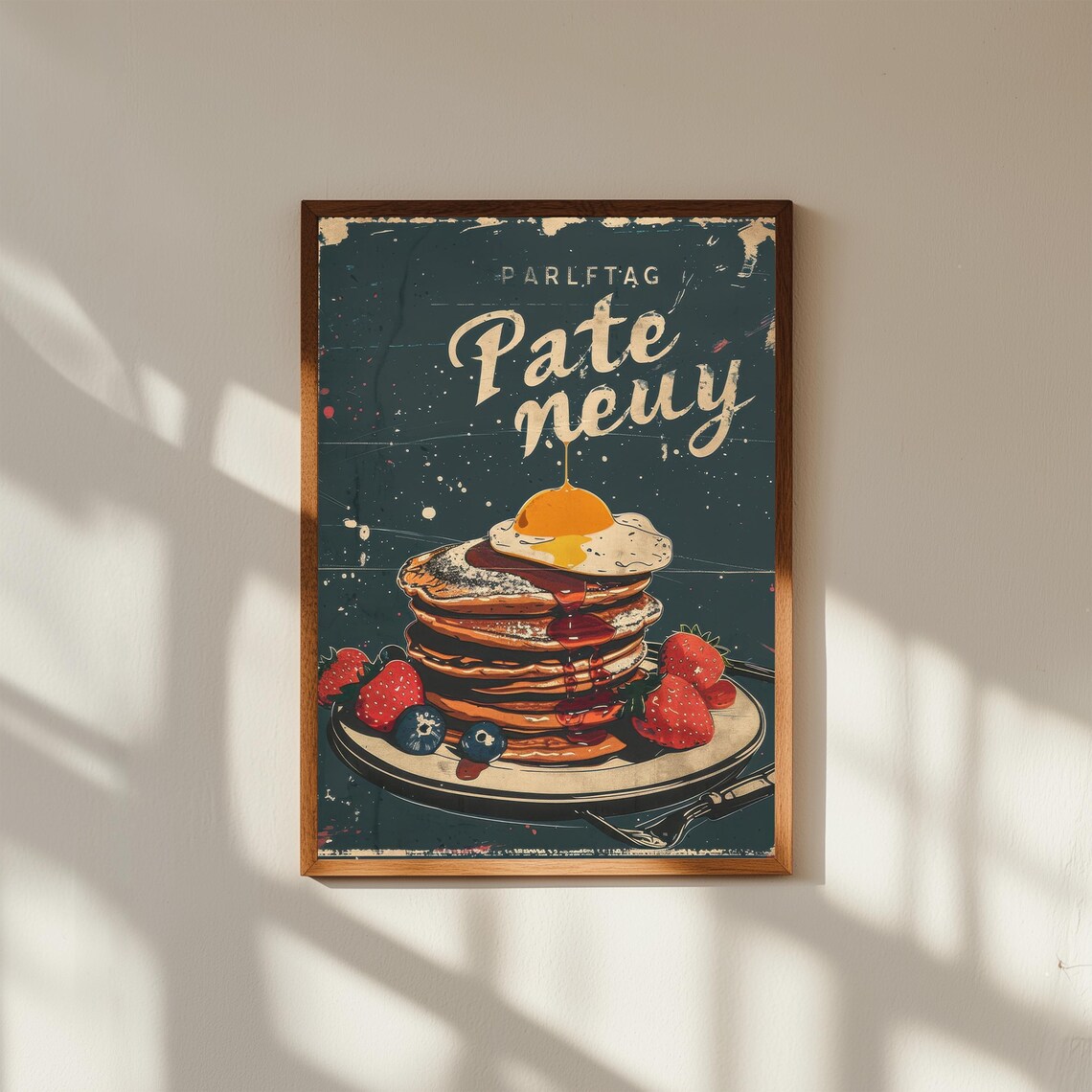 Retro Diner Menu 1950s Breakfast Food Poster