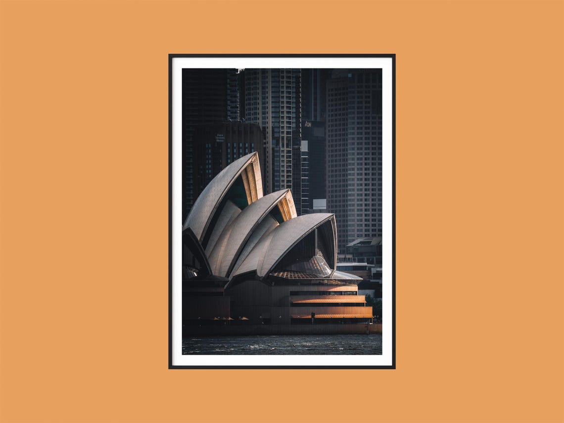 Sydney Opera House Sails Closeup Modern Waterfront Architecture Poster