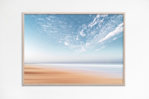 Calming Ocean Landscape Print Soothing Seascape Poster Beach Wall Art House Decor Abstract Photography