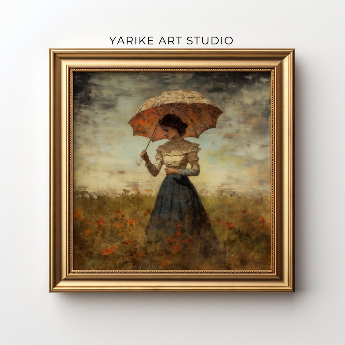 Woman with Parasol Poppy Field Vintage Impressionist Art Poster - Image 5