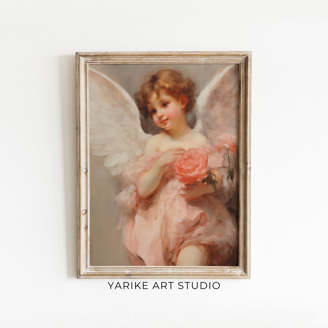 Vintage Angel Portrait Poster Valentines Day Angel Print Angel Wall Art Painting Antique Valentines Day Love Angel Yarike 258 Ai - Image 6
