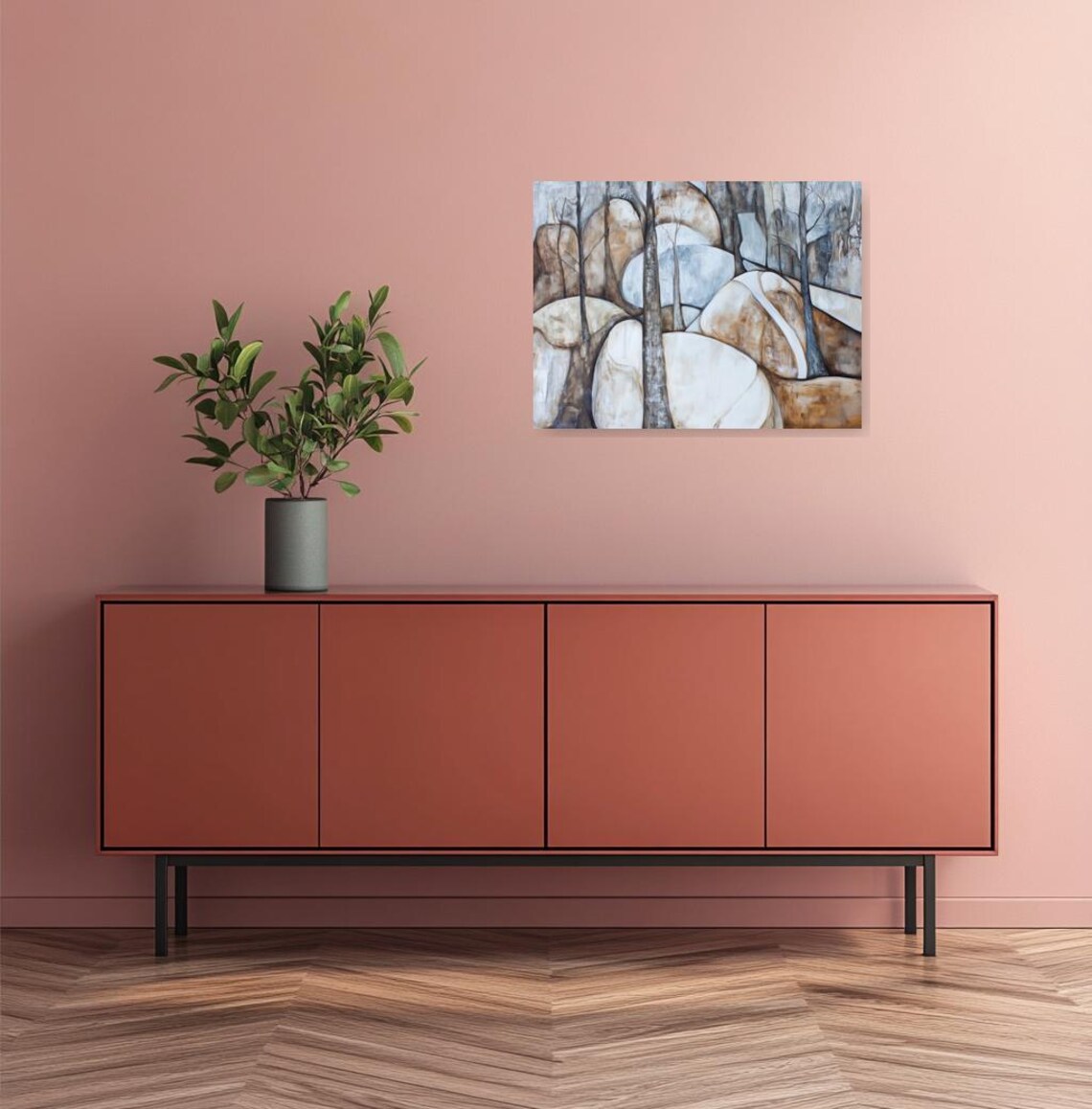 Abstract Nature Inspired Art Print, Modern Decor - Image 2