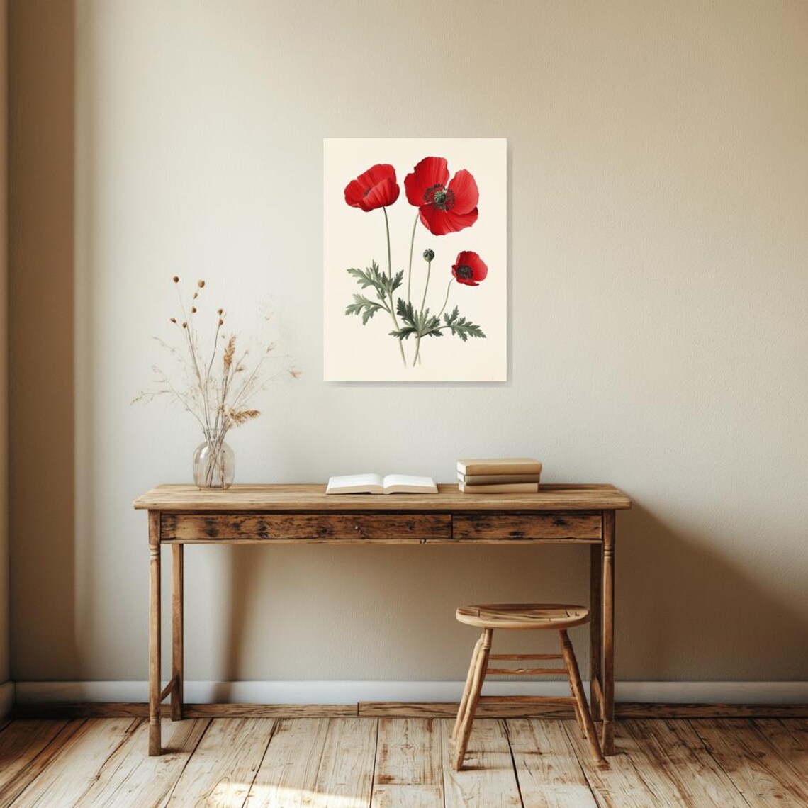 Red Poppy, Historical Botanical Illustrations Art Print - Image 2