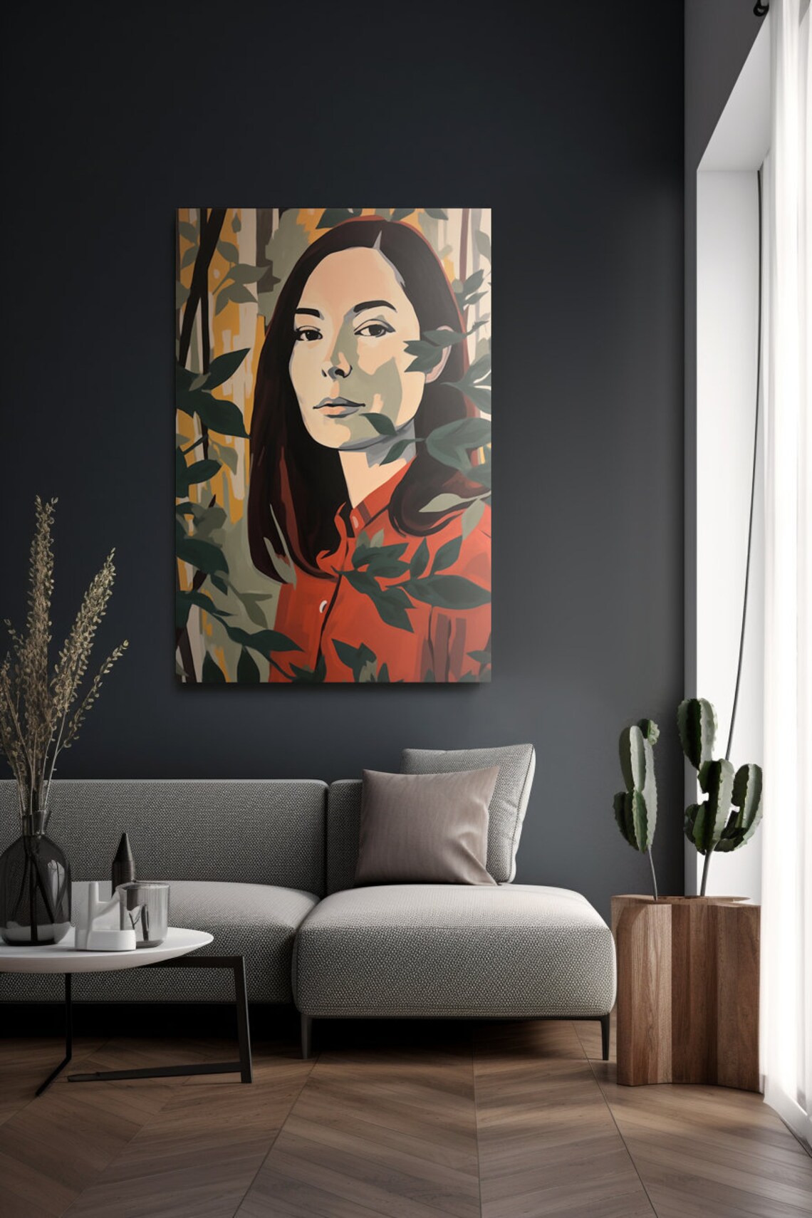 Alex Katz-Inspired Portrait Of A Woman Art Print - Image 2