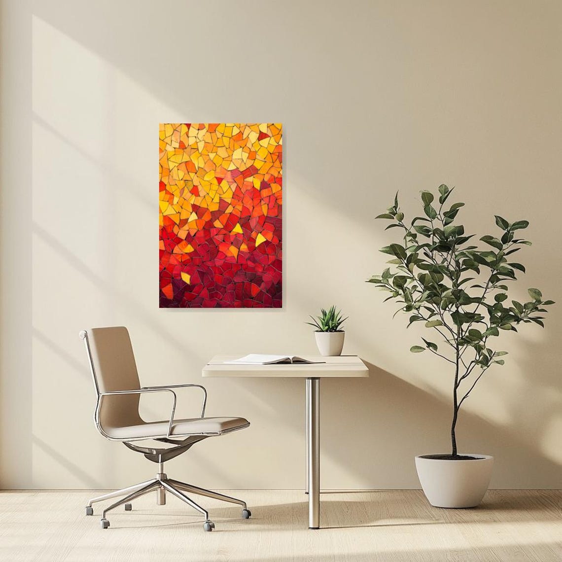 Colorful Mosaic Wall Art Inspired By Matisse Abstract Art Print And Home Decor - Image 2