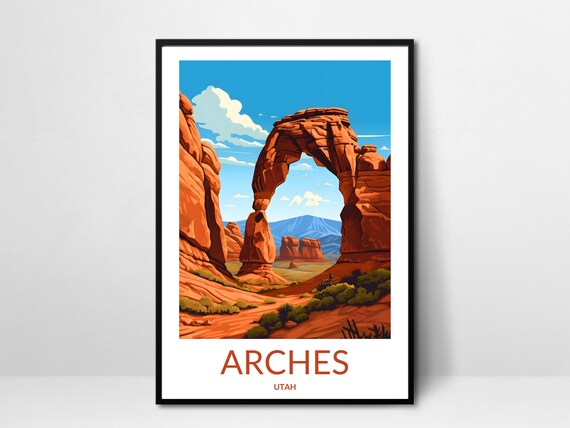 Arches Utah Iconic Sandstone Arch National Park Scenic Poster