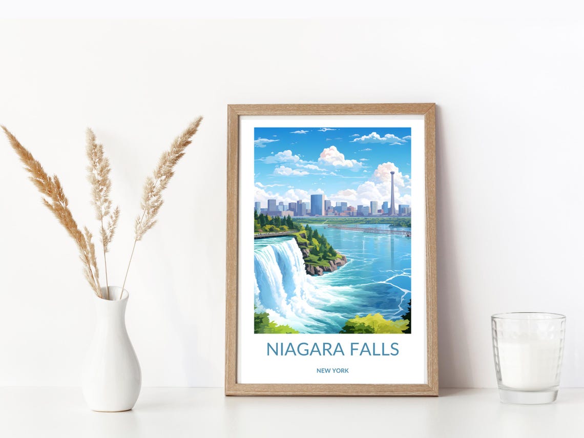Niagara Falls New York Waterfall Skyline Cascade Scenic Poster - Image 3