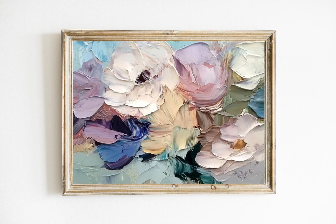 Abstract Floral Art Modern Flower Painting Print Wall Decor Nursery E230