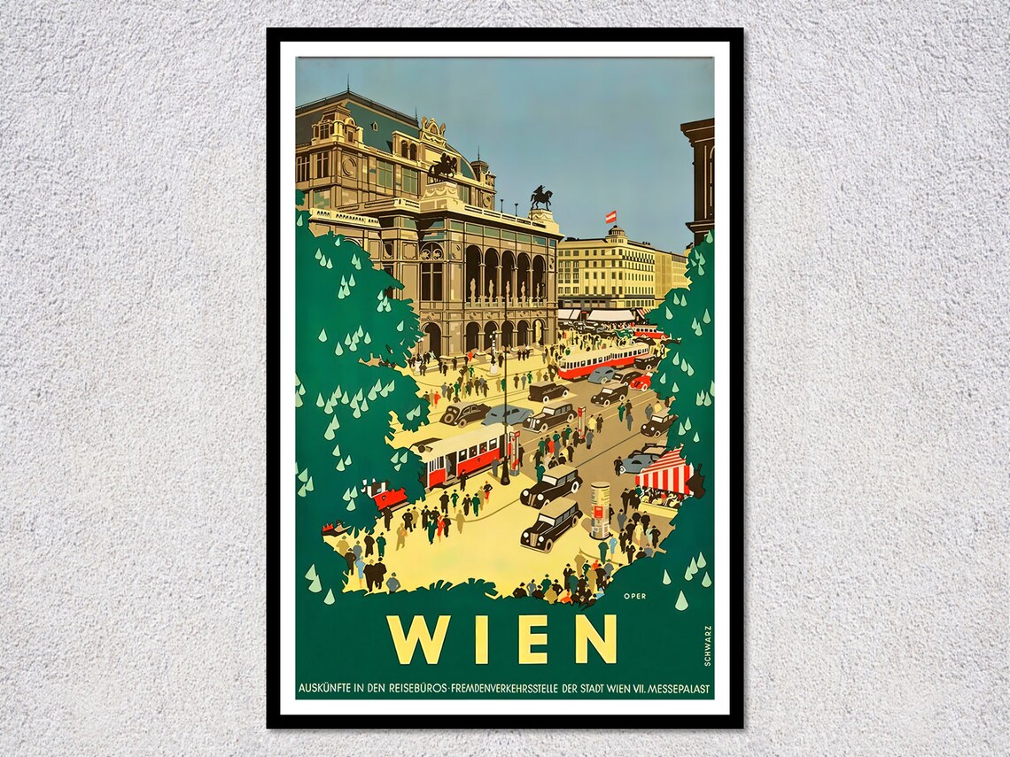 Vintage Vienna Travel Poster, Classic Austria Art Print - Image 2