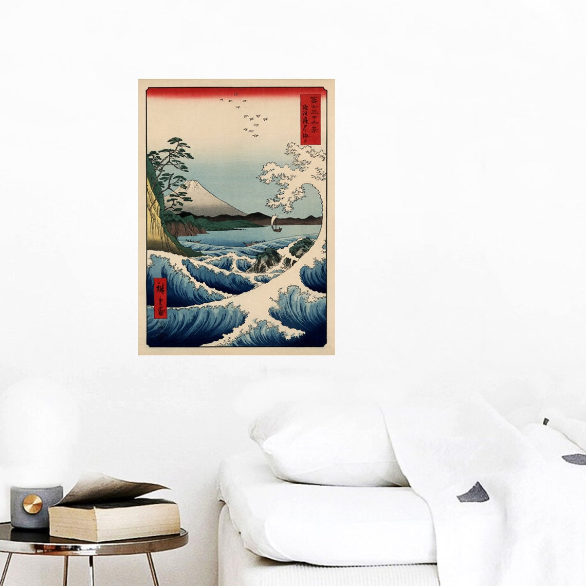 Mount Fuji From Satta Point Hiroshige Japanese Ukiyo-e Seascape Print - Image 2
