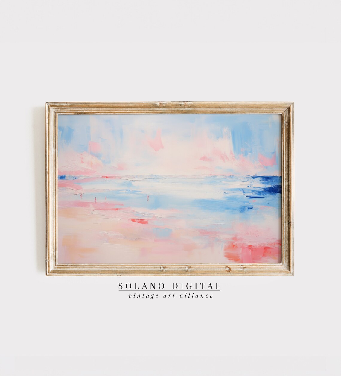 Abstract Coastal Painting Vintage Beach Art Print