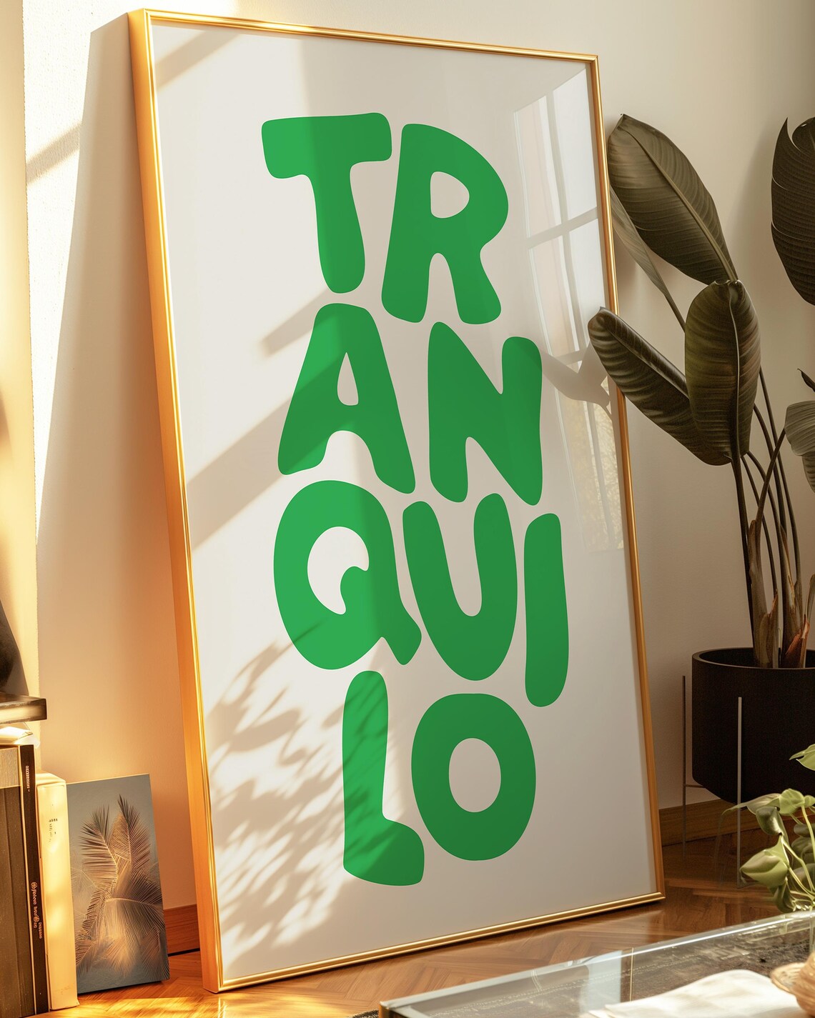 Green Tranquilo Poster Print, Minimalist Wall Art - Image 3