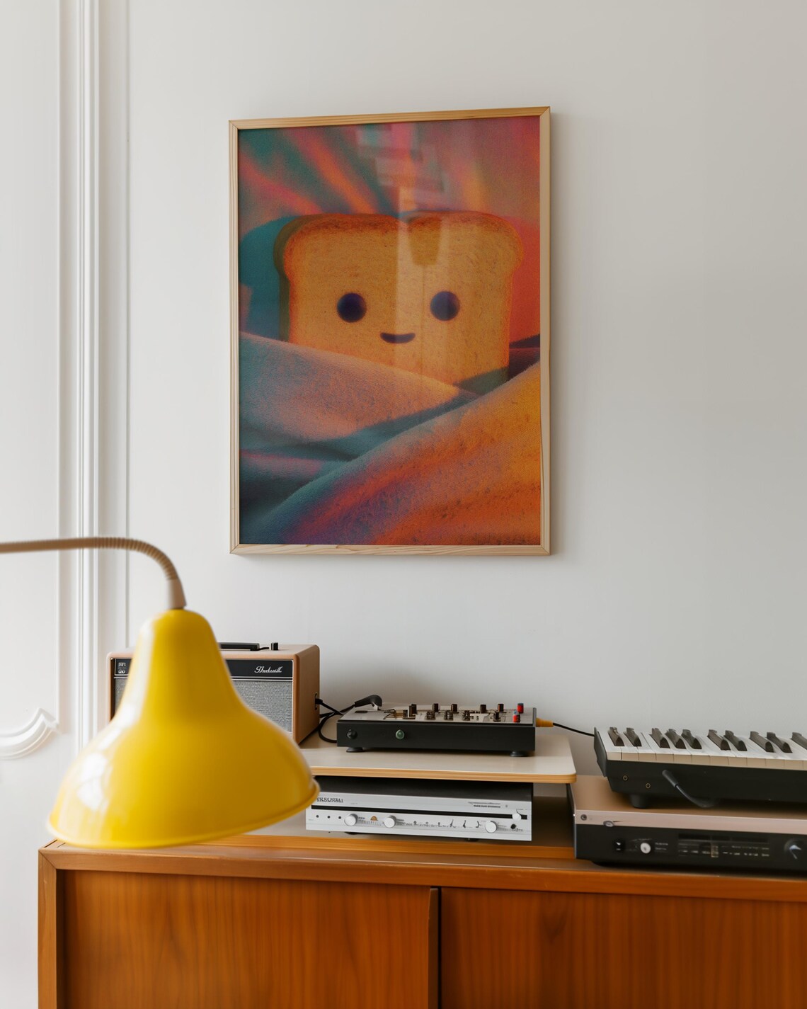 Cute Smiley Toast Animal Poster, Funny Pop Art - Image 2