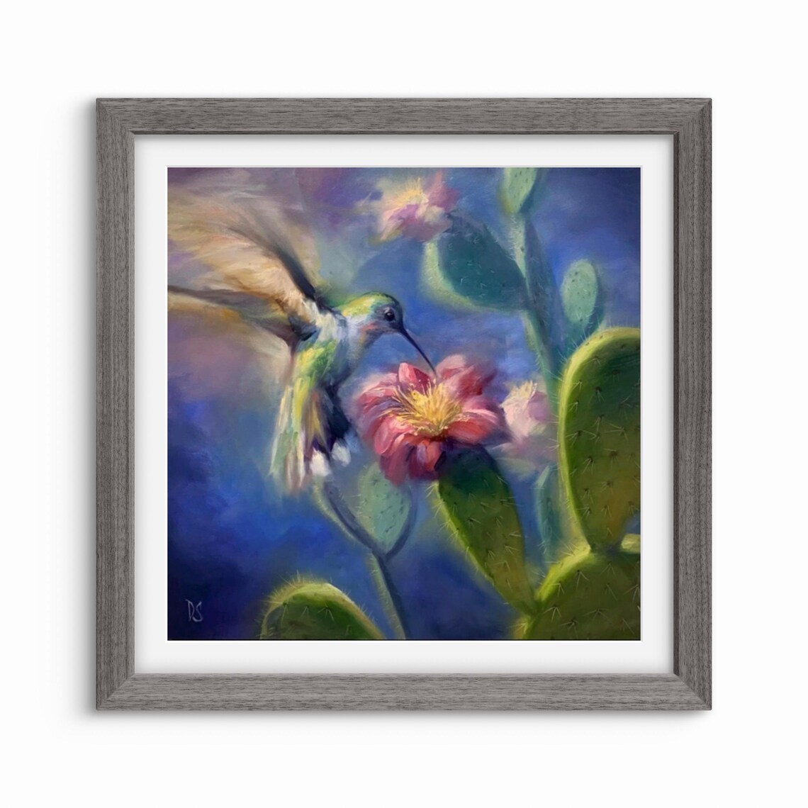 Hummingbird Bird Art Print, Wildlife Poster