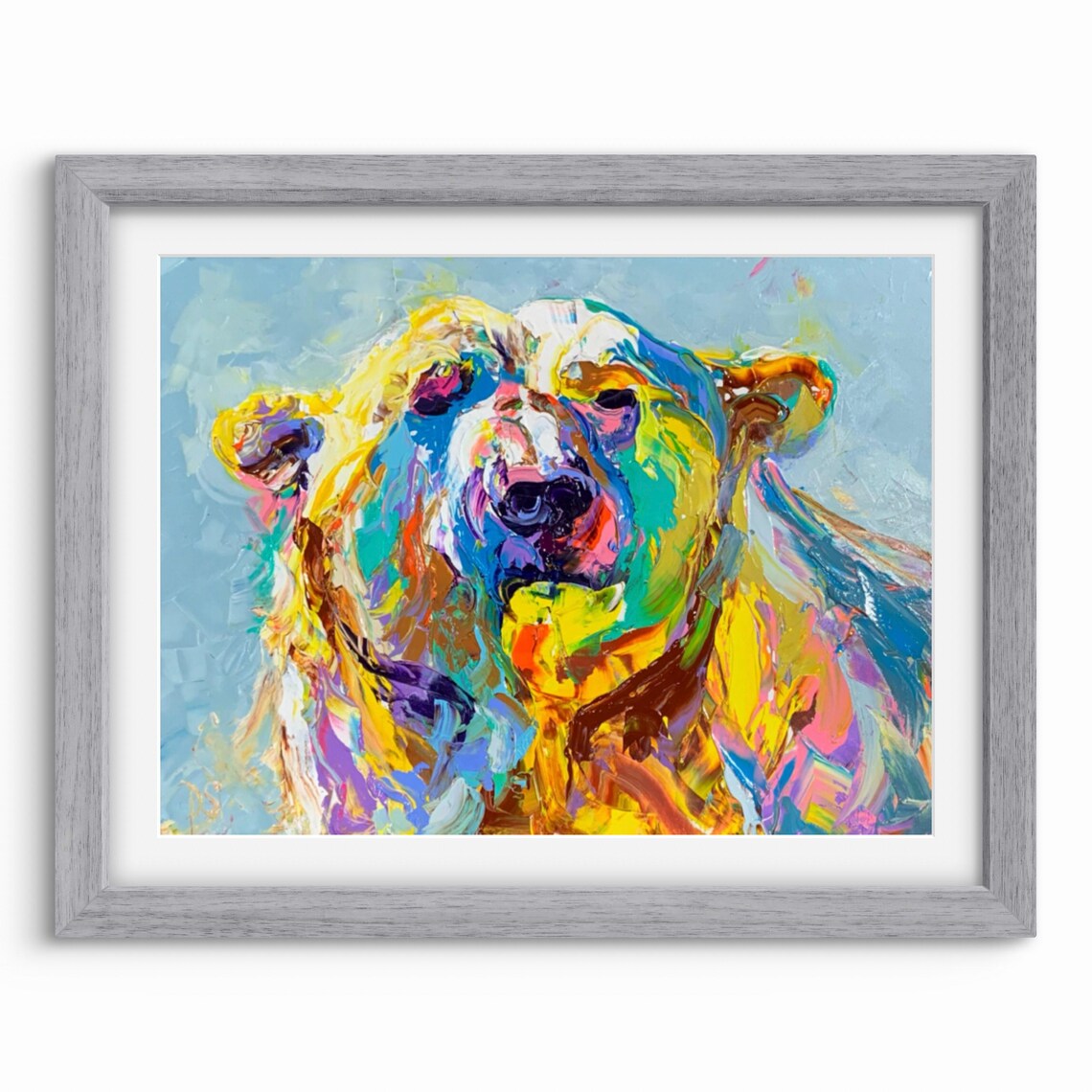 Polar Bear Wildlife Animal Portrait Art Print