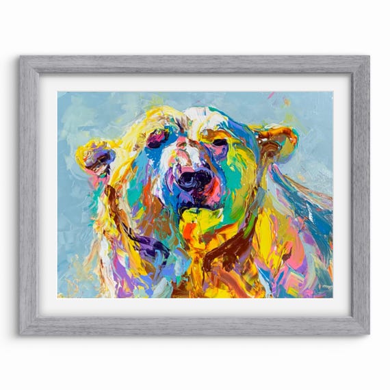 Polar Bear Wildlife Animal Portrait Art Print
