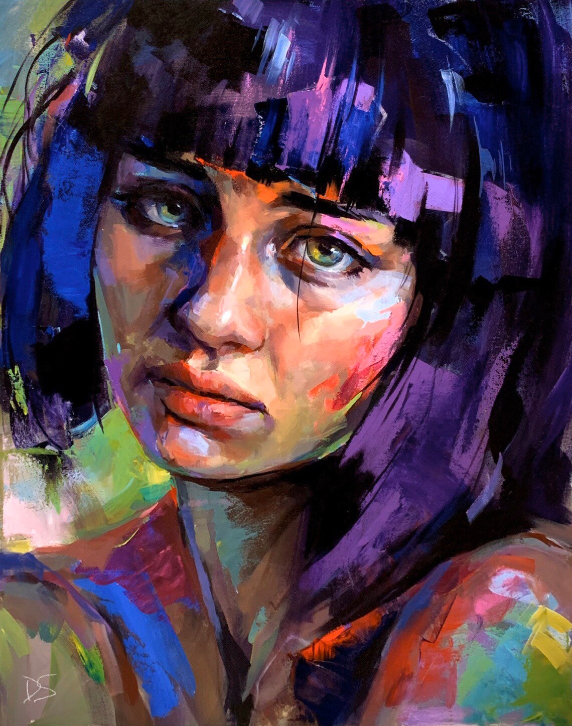 Unity of Duality Abstract Portrait Art Print