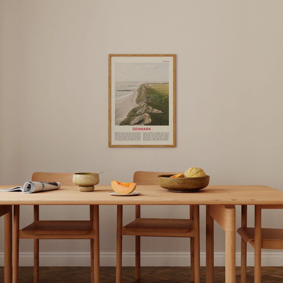 Denmark Coastal Cliffs Sandy Beach Nordic Landscape Photo Poster - Image 4