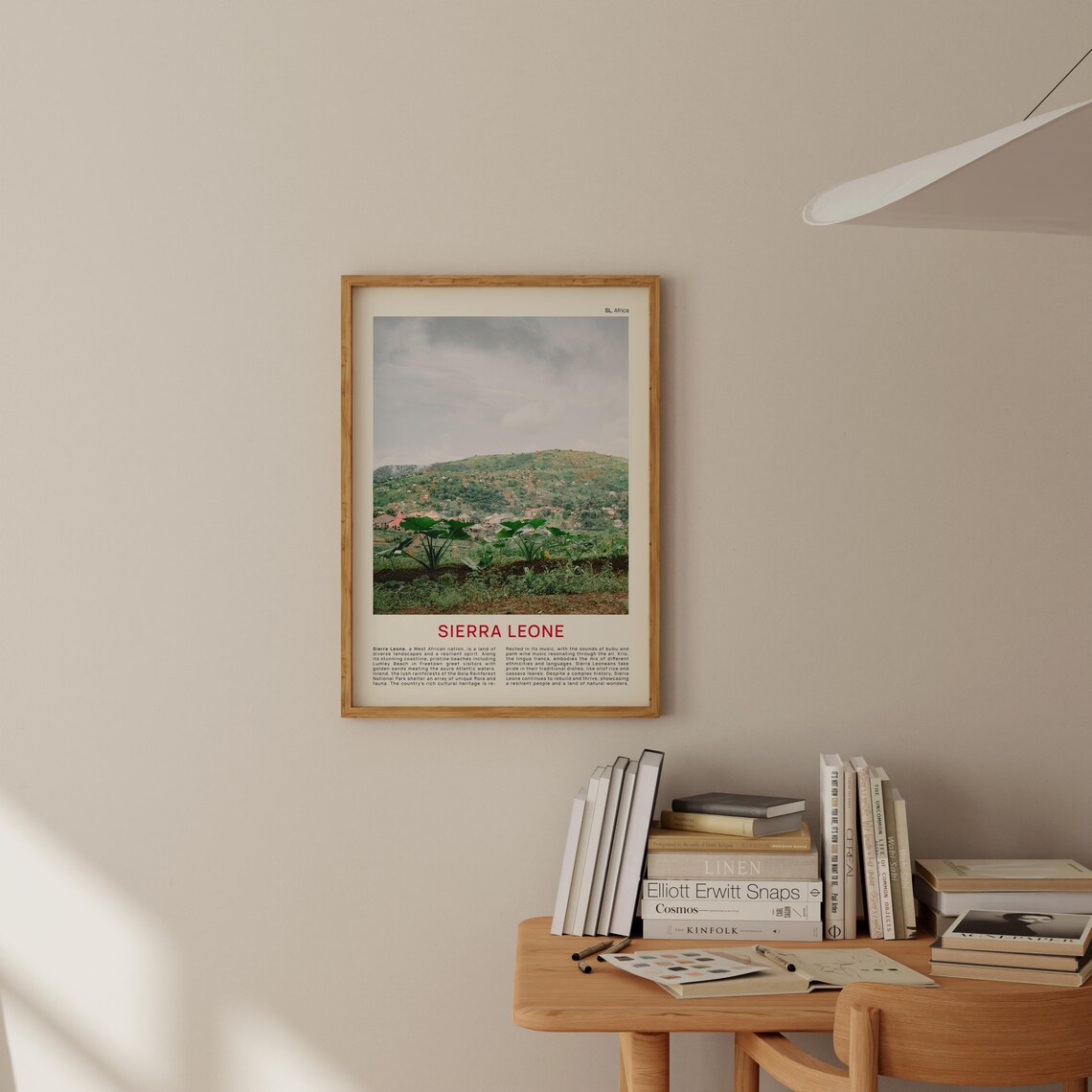 Sierra Leone Lush Green Hillside Village Tropical Leaves Photo Poster - Image 2