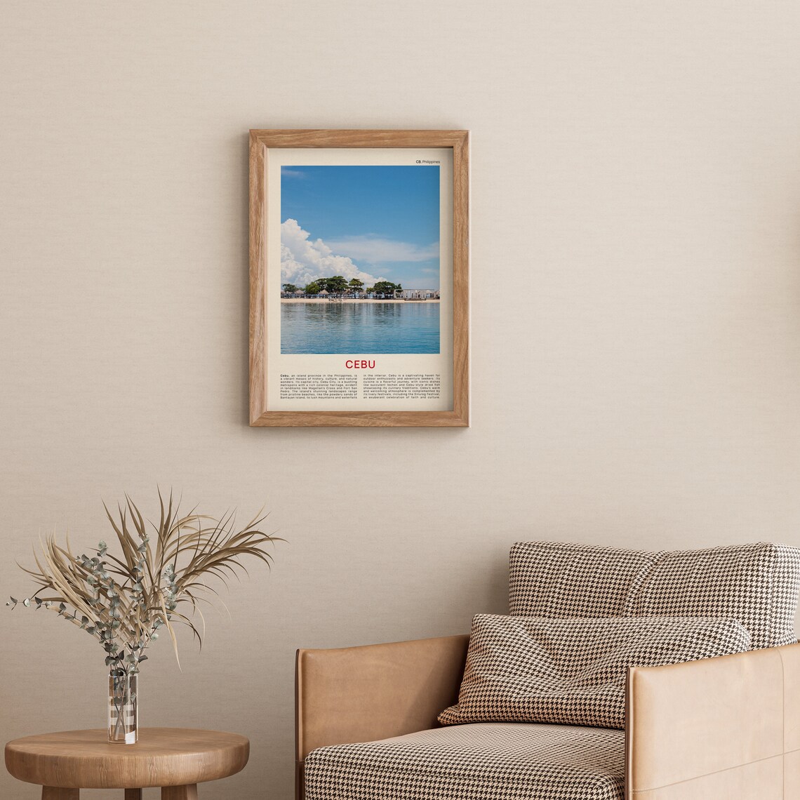 Cebu Philippines Film Photo Tropical Beach Travel Poster Shoreline - Image 3