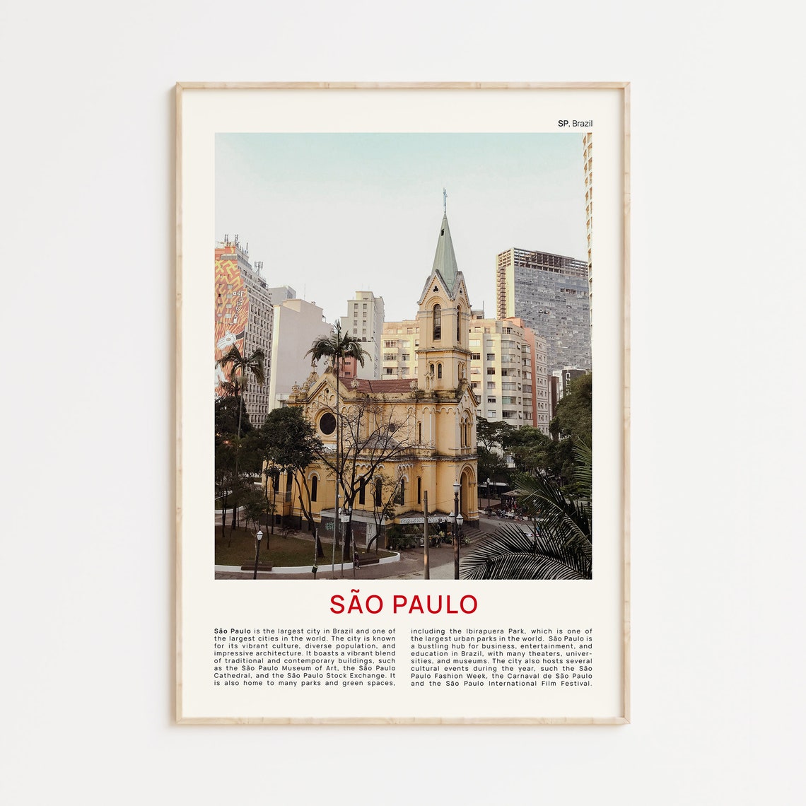 Sao Paulo Print Film Photo Sao Paulo Wall Art Sao Paulo Poster Sao Paulo Photo Sao Paulo Poster Print Brazil Wall Decor Brazil Poster