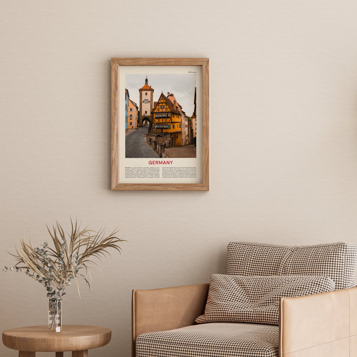 Medieval Half Timbered Street Rothenburg Germany Photo Poster - Image 3