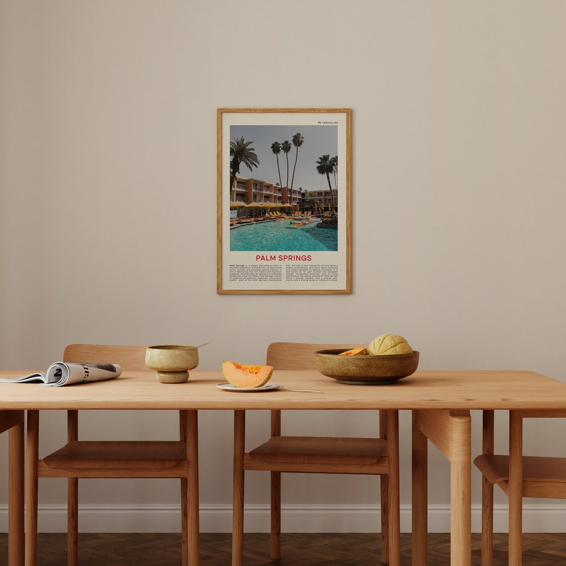 Palm Springs California Poolside Palm Trees Film Photo Poster - Image 4