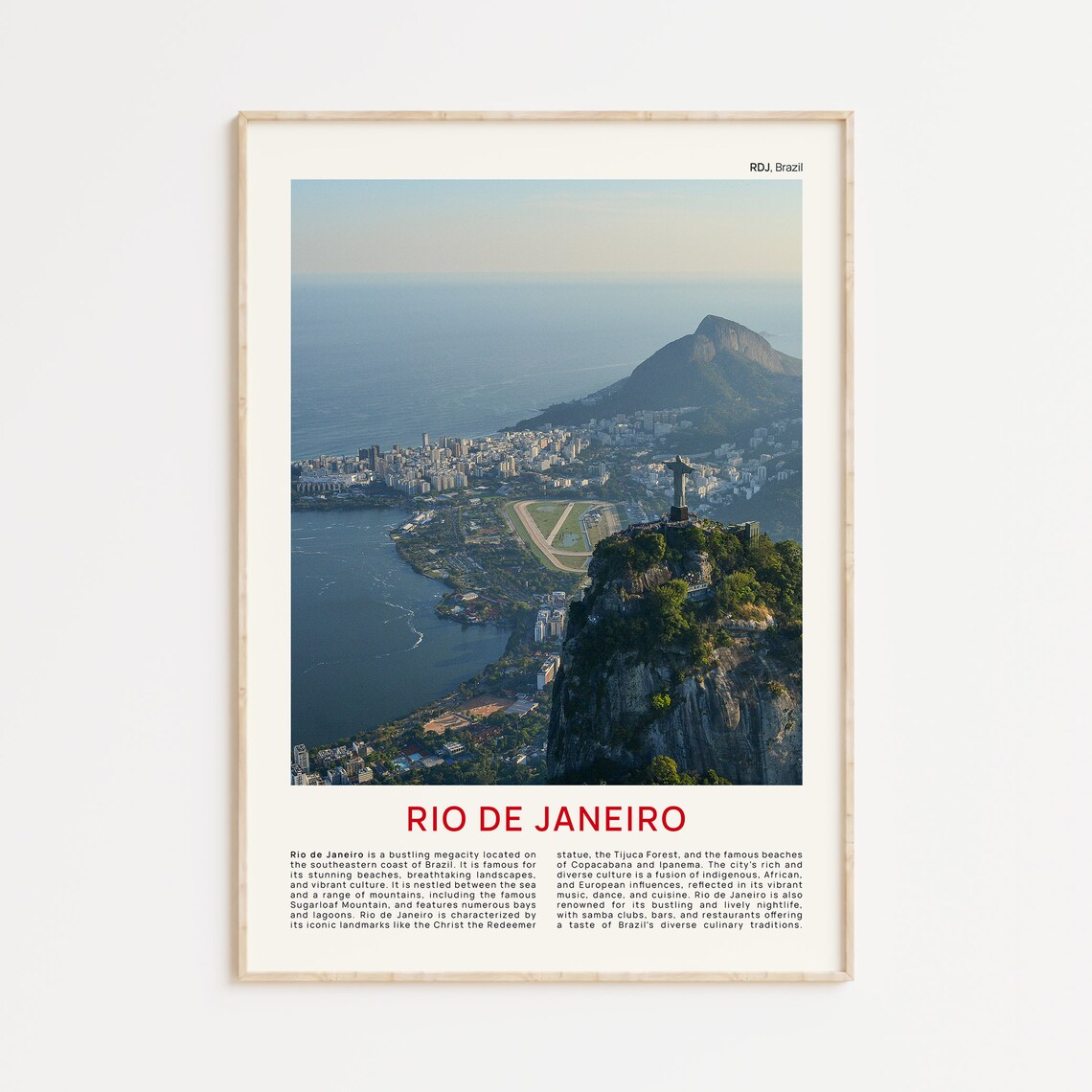 Christ The Redeemer Overlooking Rio De Janeiro Coast Brazil Travel Poster