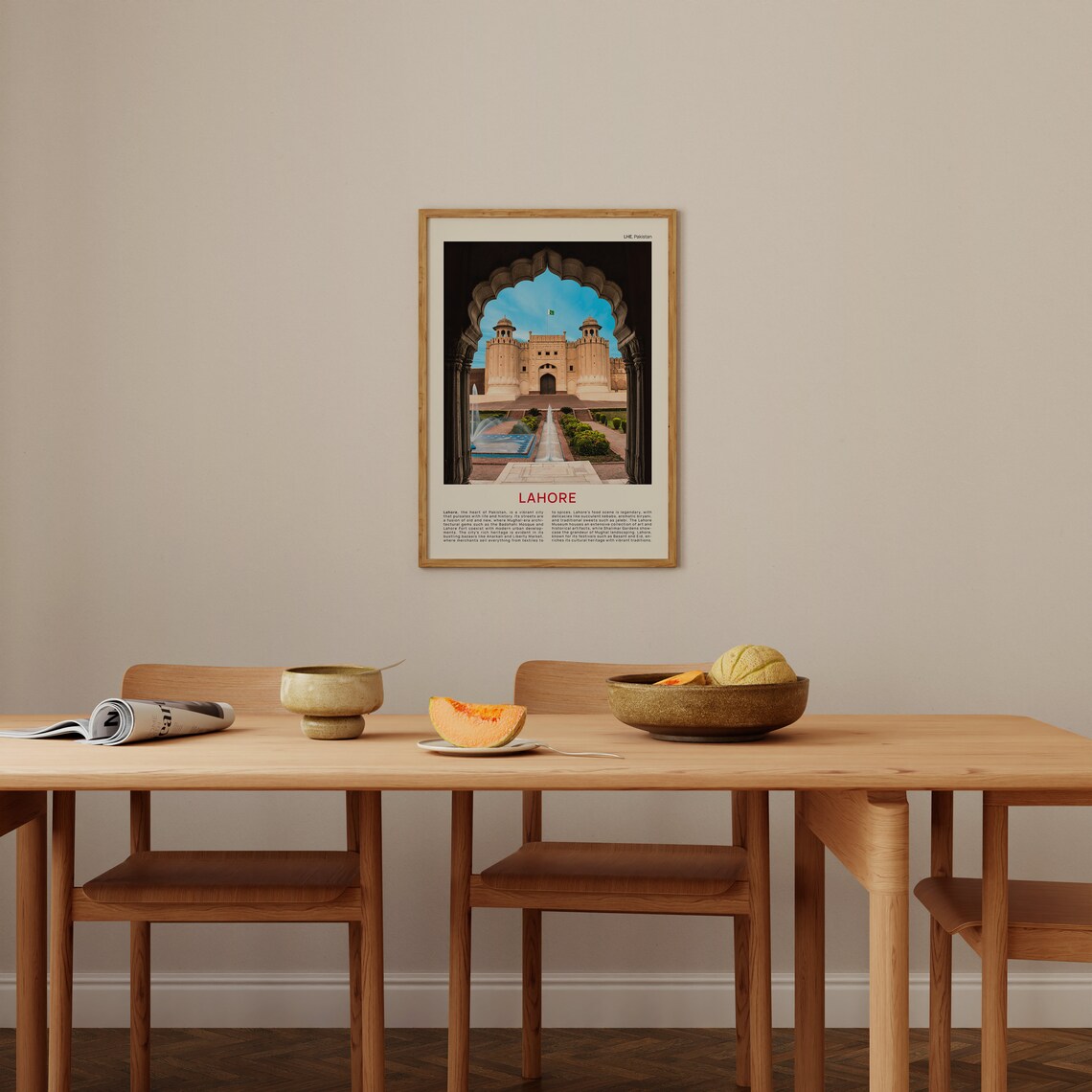 Lahore Fort Mughal Archway Garden Fountain Film Photo Travel Poster - Image 4